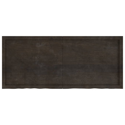 Piano Bagno Marrone Scuro 140x60x(2-4)cm Legno Trattato