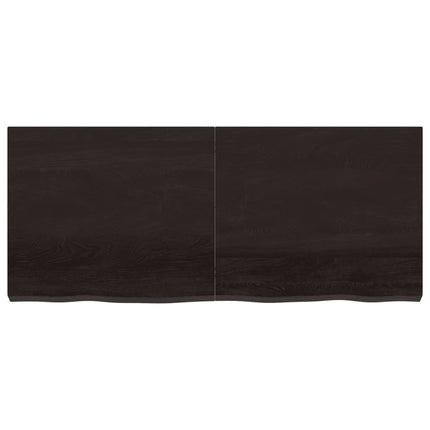 Piano Bagno Marrone Scuro 140x60x(2-6)cm Legno Trattato