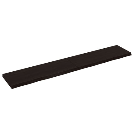 Piano Bagno Marrone Scuro 160x30x(2-4)cm Legno Trattato