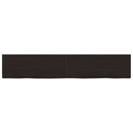 Piano Bagno Marrone Scuro 160x30x(2-4)cm Legno Trattato