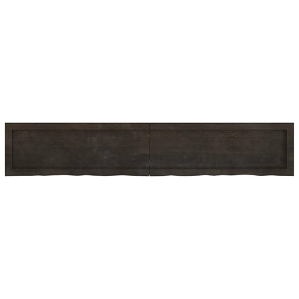 Piano Bagno Marrone Scuro 160x30x(2-4)cm Legno Trattato
