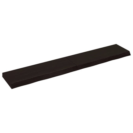 Piano Bagno Marrone Scuro 160x30x(2-6)cm Legno Trattato