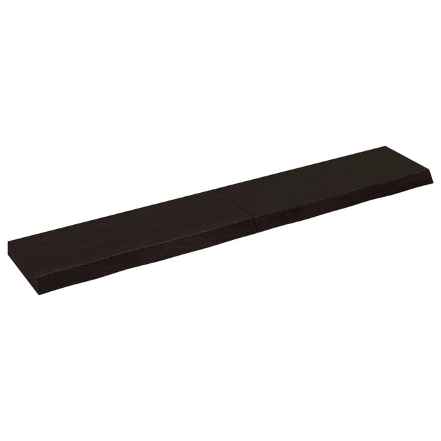 Piano Bagno Marrone Scuro 160x30x(2-6)cm Legno Trattato