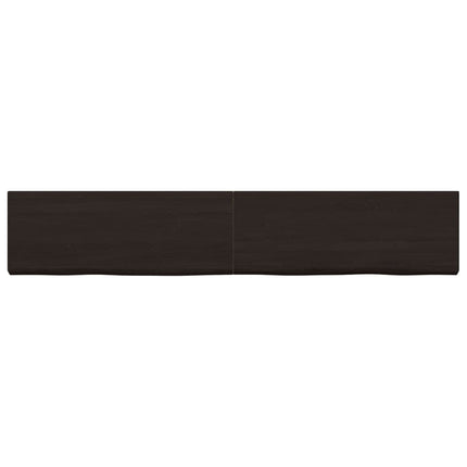 Piano Bagno Marrone Scuro 160x30x(2-6)cm Legno Trattato
