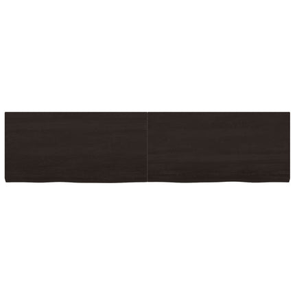 Piano Bagno Marrone Scuro 160x40x(2-4)cm Legno Trattato