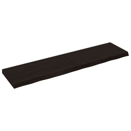 Piano Bagno Marrone Scuro 160x40x(2-6))cm Legno Trattato