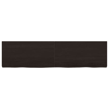 Piano Bagno Marrone Scuro 160x40x(2-6))cm Legno Trattato