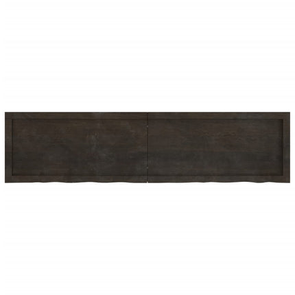 Piano Bagno Marrone Scuro 160x40x(2-6))cm Legno Trattato