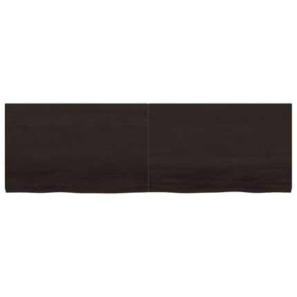 Piano Bagno Marrone Scuro 160x50x(2-4)cm Legno Trattato