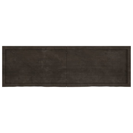 Piano Bagno Marrone Scuro 160x50x(2-4)cm Legno Trattato