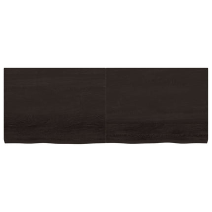 Piano Bagno Marrone Scuro 160x60x(2-6)cm Legno Trattato