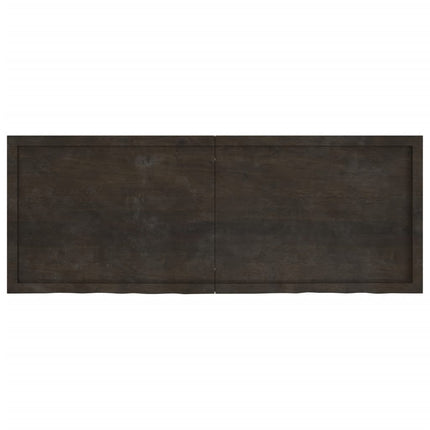 Piano Bagno Marrone Scuro 160x60x(2-6)cm Legno Trattato