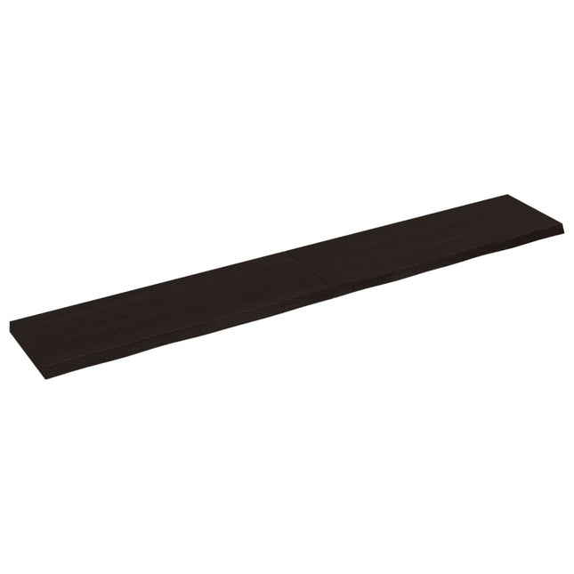 Piano Bagno Marrone Scuro 180x30x(2-4)cm Legno Trattato