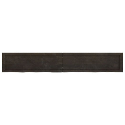 Piano Bagno Marrone Scuro 180x30x(2-4)cm Legno Trattato