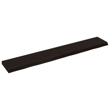 Piano Bagno Marrone Scuro 180x30x(2-6)cm Legno Trattato