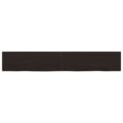 Piano Bagno Marrone Scuro 180x30x(2-6)cm Legno Trattato