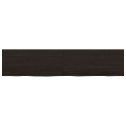 Piano Bagno Marrone Scuro 180x40x(2-6)cm Legno Trattato