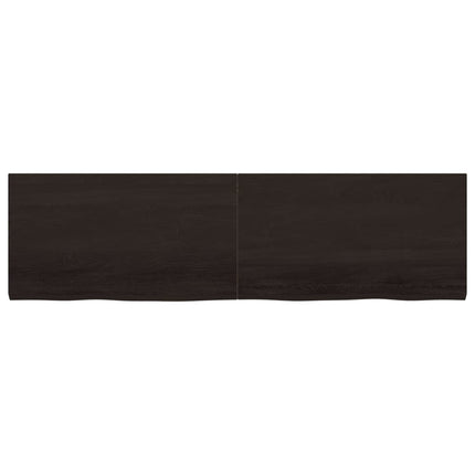 Piano Bagno Marrone Scuro 180x50x(2-4)cm Legno Trattato