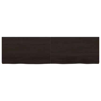 Piano Bagno Marrone Scuro 180x50x(2-6)cm Legno Trattato
