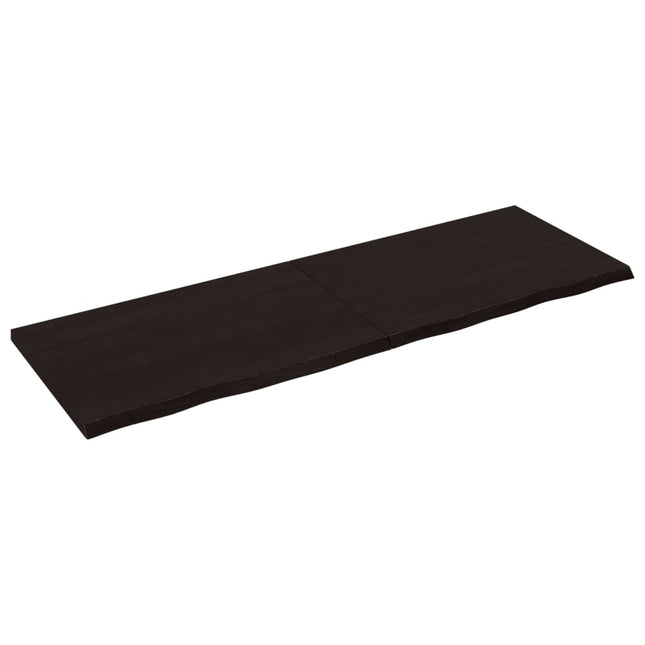 Piano Bagno Marrone Scuro 180x60x(2-4))cm Legno Trattato