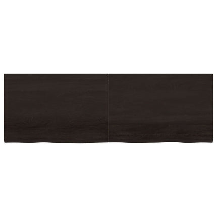 Piano Bagno Marrone Scuro 180x60x(2-4))cm Legno Trattato