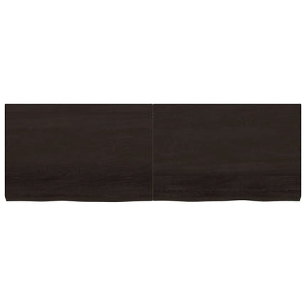 Piano Bagno Marrone Scuro 180x60x(2-6)cm Legno Trattato
