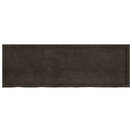 Piano Bagno Marrone Scuro 180x60x(2-6)cm Legno Trattato