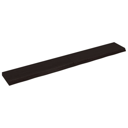 Piano Bagno Marrone Scuro 200x30x(2-6)cm Legno Trattato