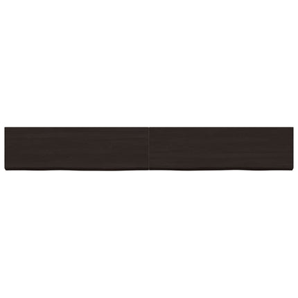 Piano Bagno Marrone Scuro 200x30x(2-6)cm Legno Trattato