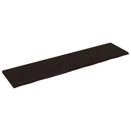 Piano Bagno Marrone Scuro 200x50x(2-4)cm Legno Trattato
