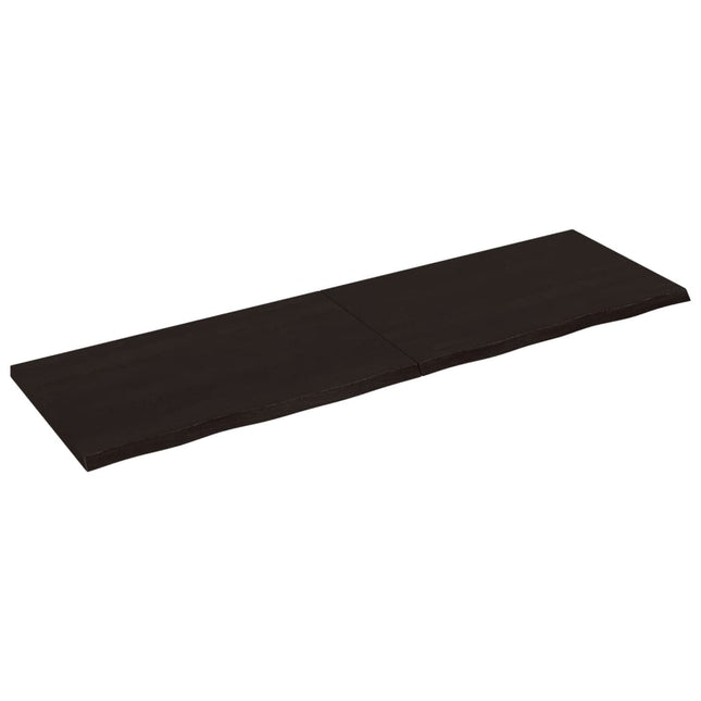 Piano Bagno Marrone Scuro 200x60x(2-4)cm Legno Trattato