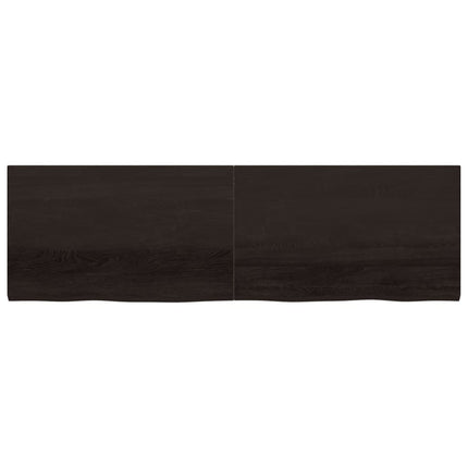 Piano Bagno Marrone Scuro 200x60x(2-4)cm Legno Trattato