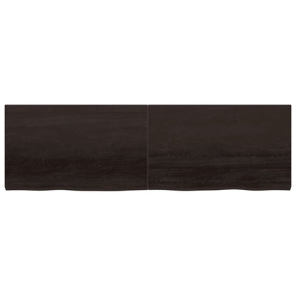 Piano Bagno Marrone Scuro 200x60x(2-6)cm Legno Trattato