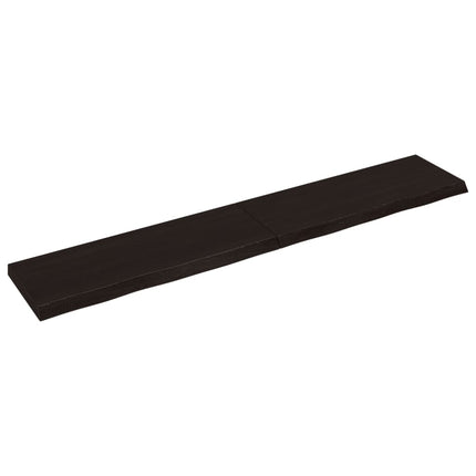 Piano Bagno Marrone Scuro 220x40x(2-6)cm Legno Trattato