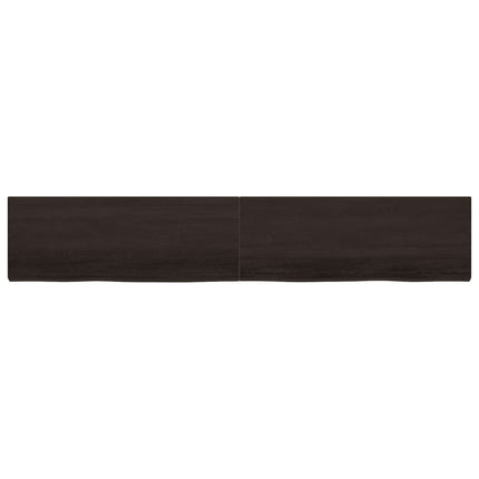 Piano Bagno Marrone Scuro 220x40x(2-6)cm Legno Trattato