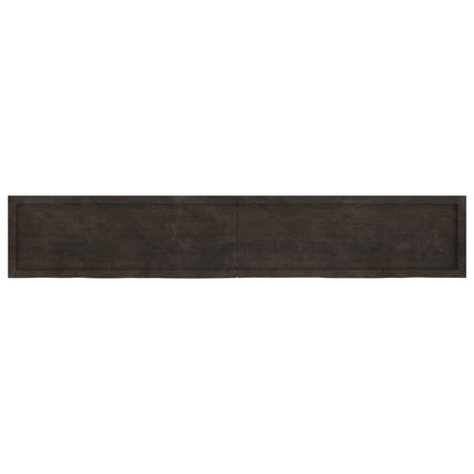 Piano Bagno Marrone Scuro 220x40x(2-6)cm Legno Trattato