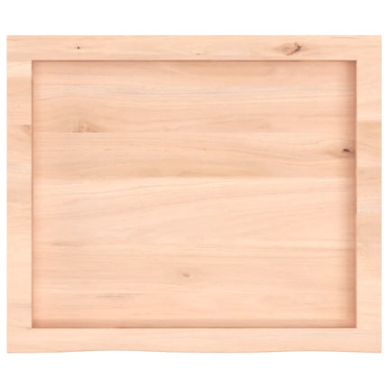 Piano per Tavolo 60x50x(2-6) cm in Rovere Massello Non Trattato