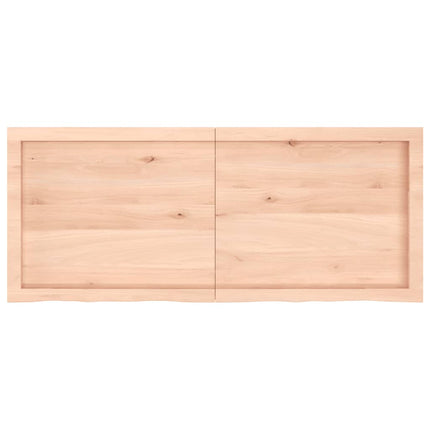 Piano per Tavolo 120x50x(2-4)cm in Rovere Massello Non Trattato