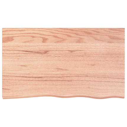 Piano Tavolo Marrone Chiaro 100x60x2cm Rovere Massello Trattato
