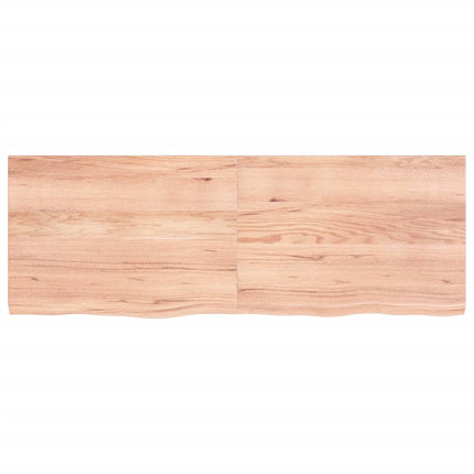 Piano Tavolo Marrone 140x50x(2-4) cm Massello Rovere Trattato