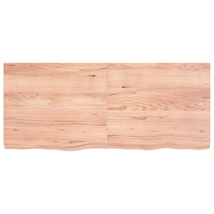 Piano Tavolo Marrone 140x60x(2-6) cm Rovere Massello Trattato