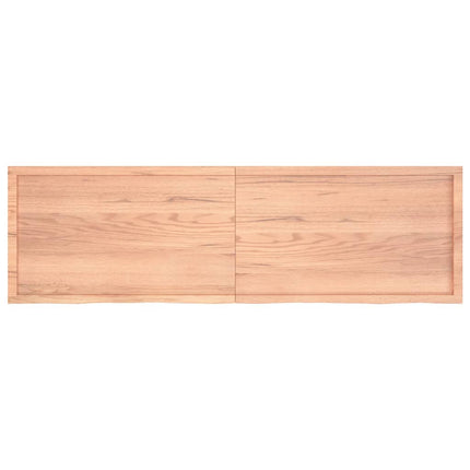 Piano Tavolo Marrone 200x60x(2-4) cm Massello Rovere Trattato