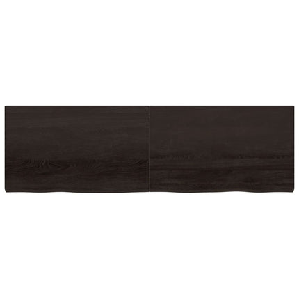Piano Tavolo Marrone 200x60x(2-6) cm Rovere Massello Trattato