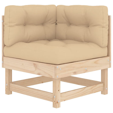 Set Divani da Giardino 8 pz con Cuscini in Legno Massello