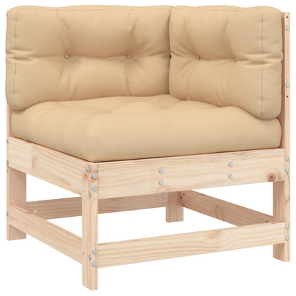 Set Divani da Giardino 8 pz con Cuscini in Legno Massello