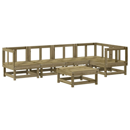 Set Divani da Giardino 6pz con Cuscini Legno Impregnato di Pino