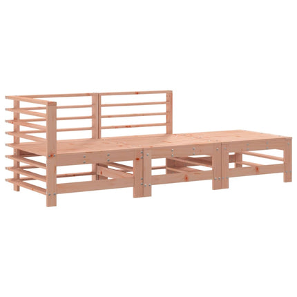 Set Divani Giardino 3pz con Cuscini Legno Massello di Douglas