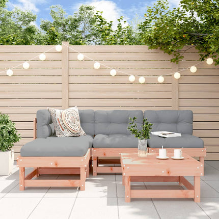 Set Divani Giardino 5 pz con Cuscini Legno Massello di Douglas