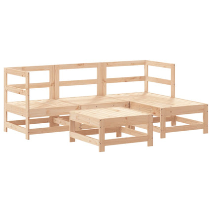 Set Salotto da Giardino 5 pz in Legno Massello di Pino