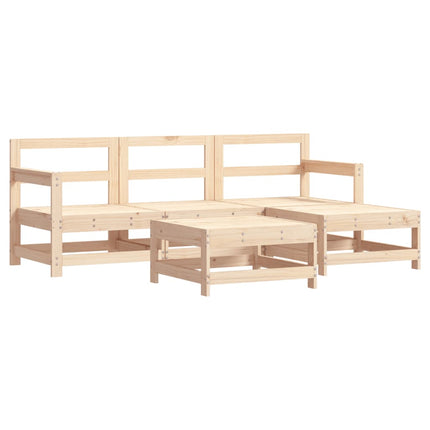 Set Salotto da Giardino 5 pz in Legno Massello di Pino